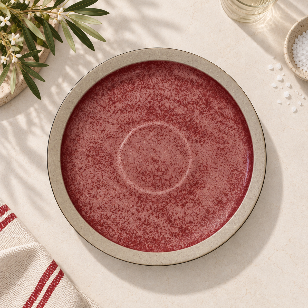PLATO HONDO ROJO XL