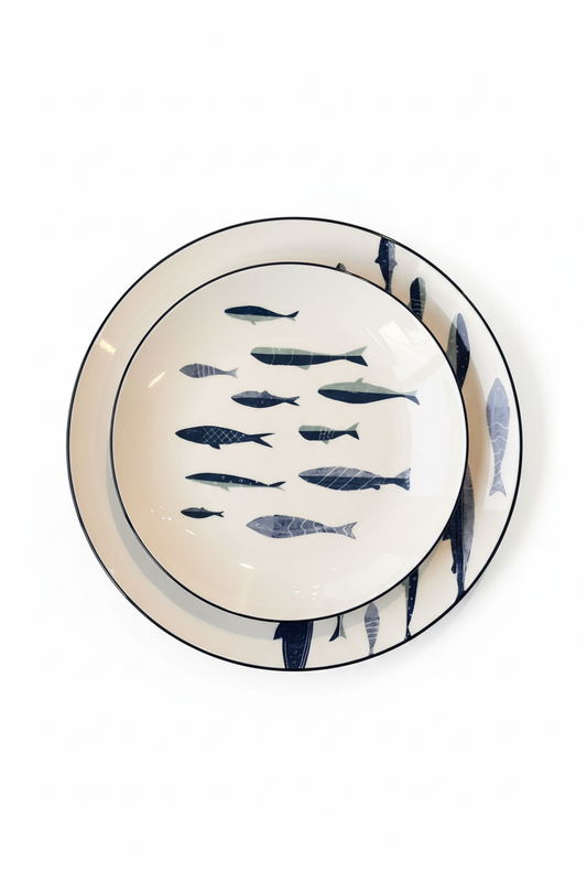 Platos apilados peces - catálogo