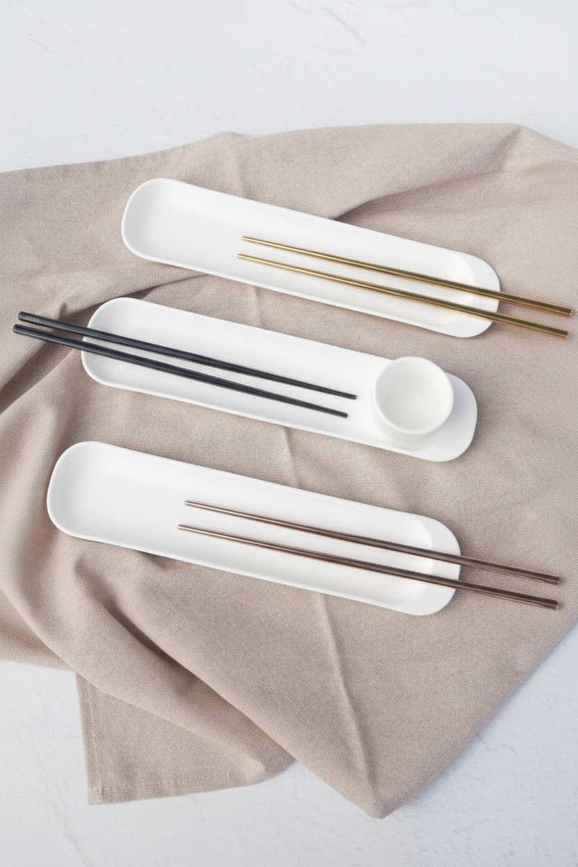 Soportes para palillos con acabados metálicos