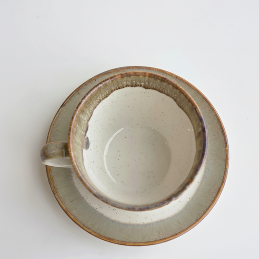 Taza con plato - Vista cenital