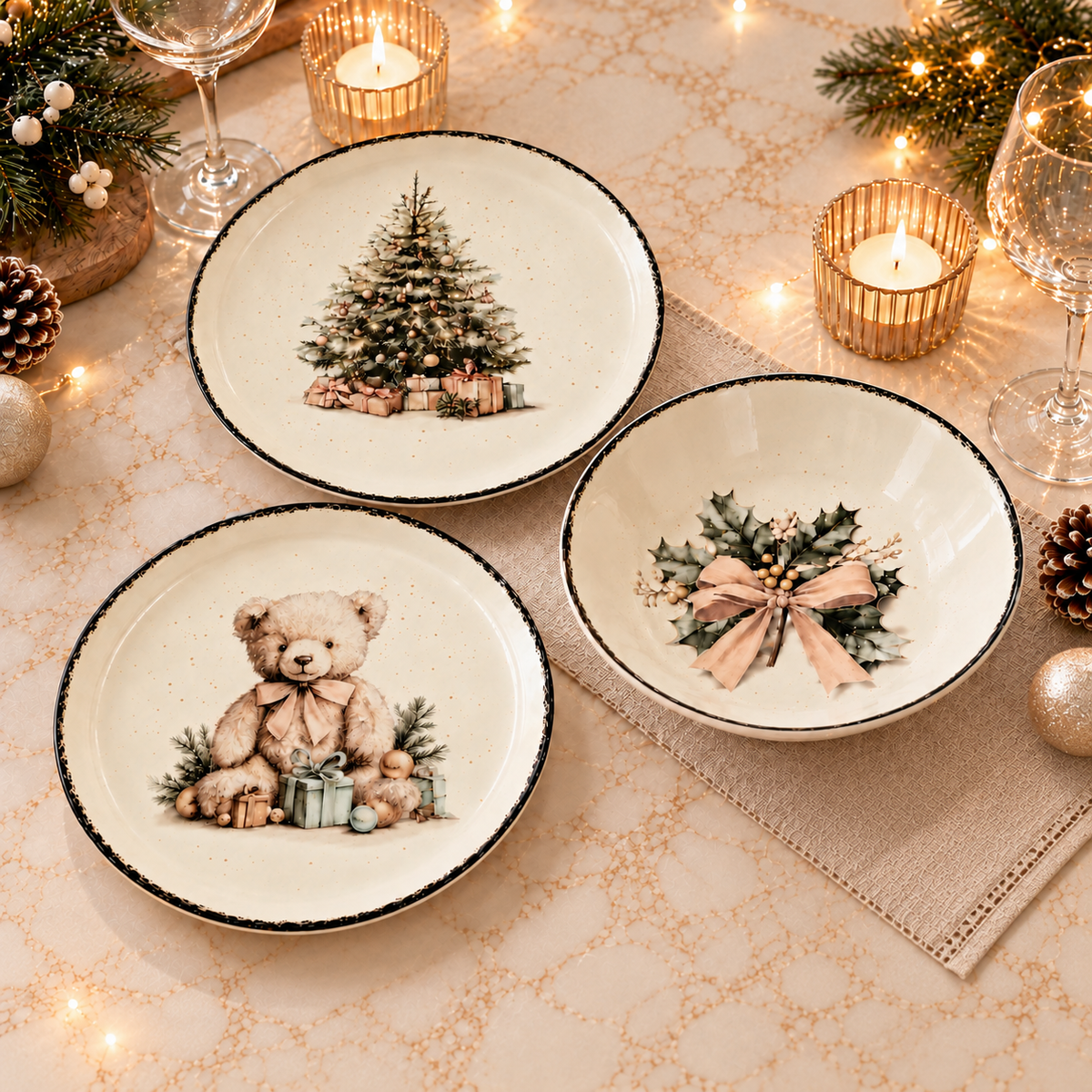 Plato Llano Navidad