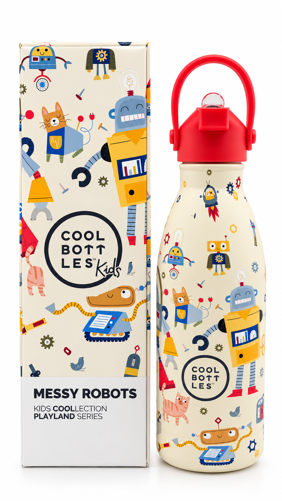 The Kids Bottle - Messy Robots 350ml