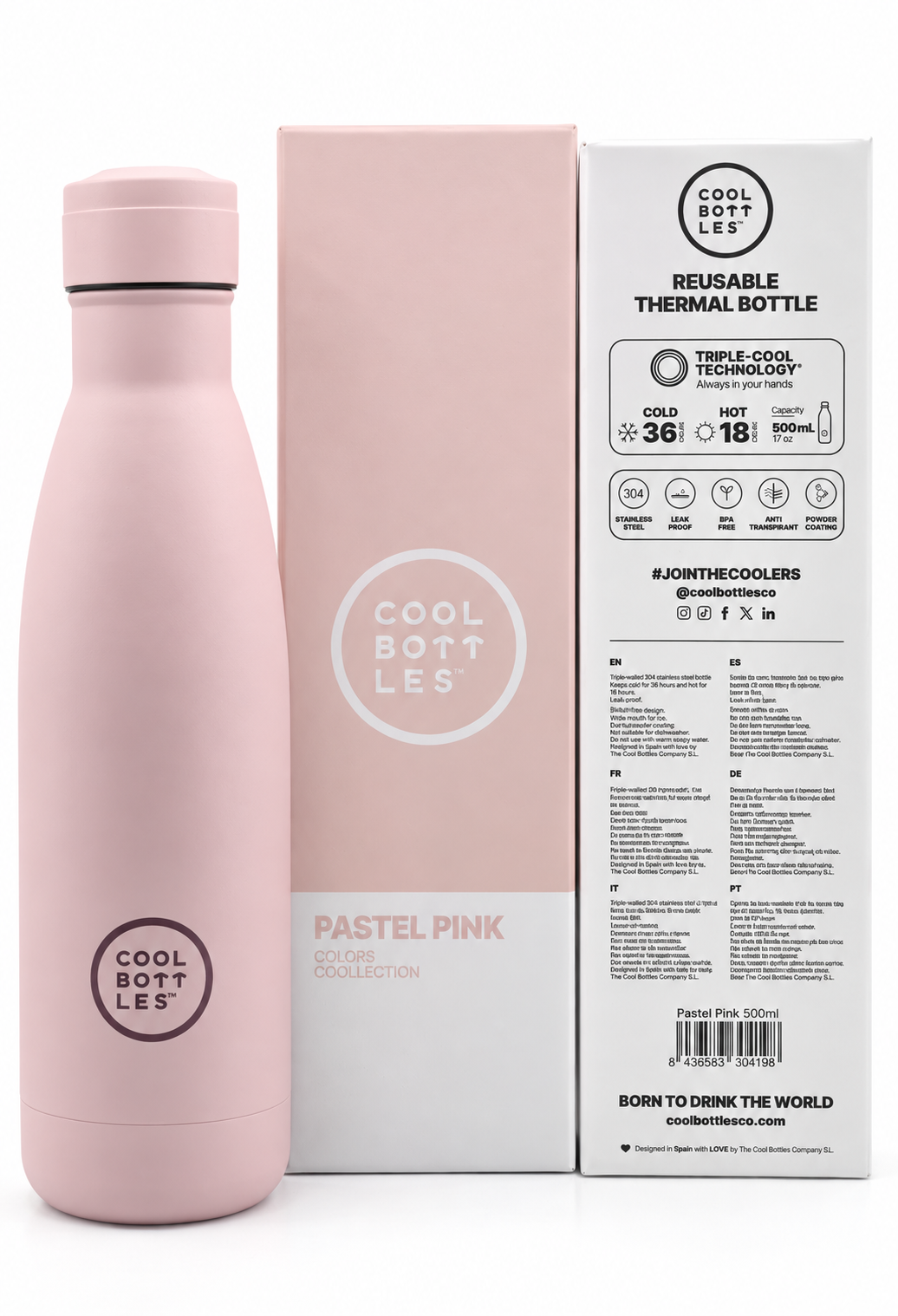 The Bottle - Pastel Pink 500ml