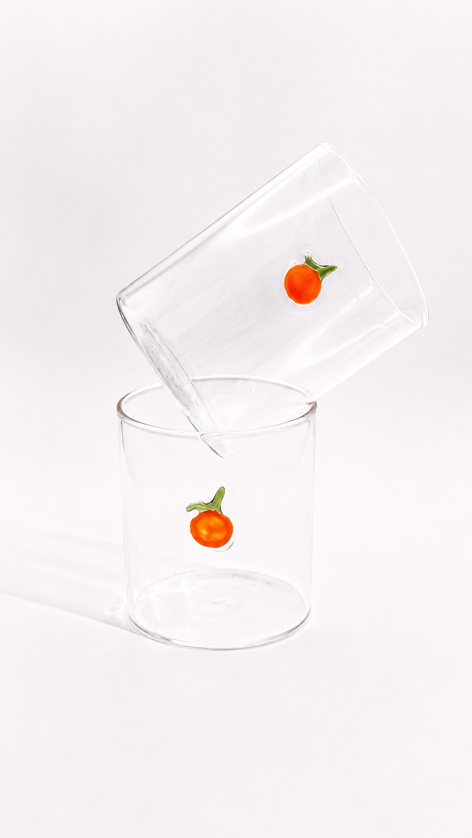 VASO CRISTAL NARANJA