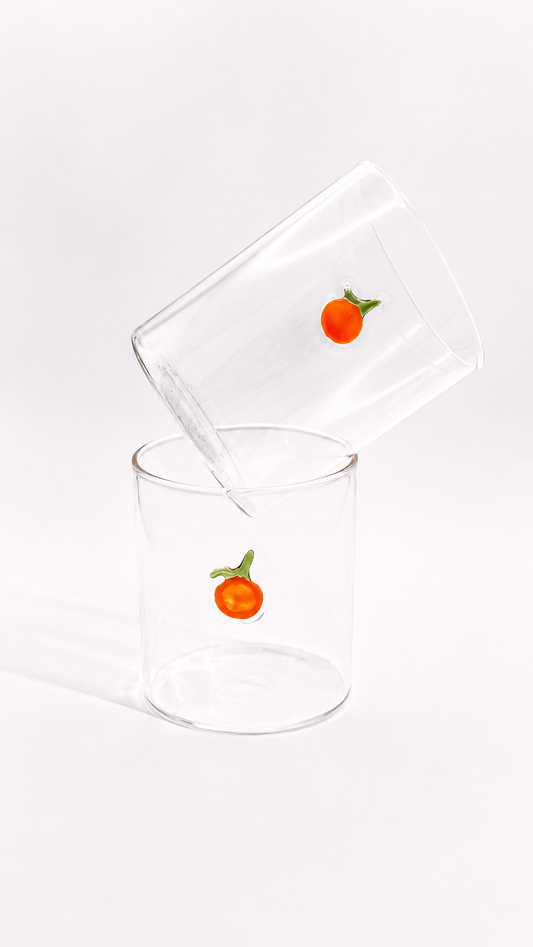 VASO CRISTAL NARANJA