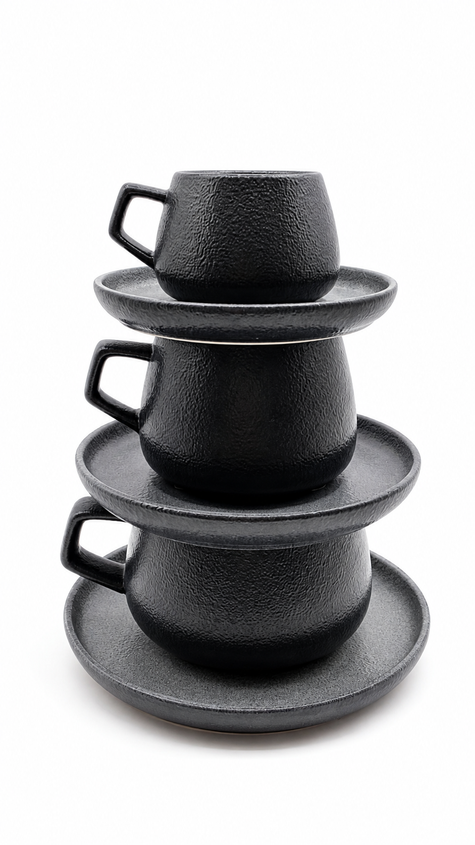 TAZA + PLATO GRIS S