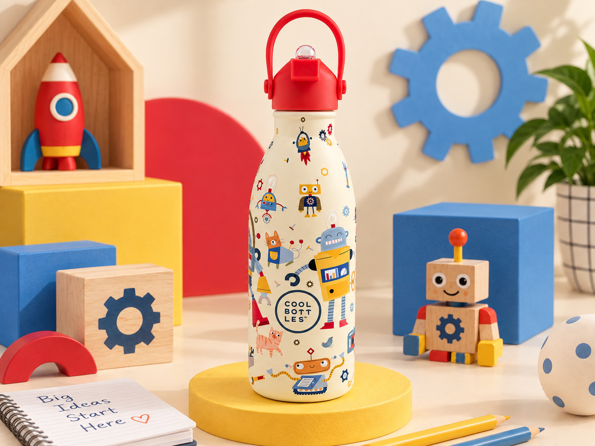 The Kids Bottle - Messy Robots 350ml