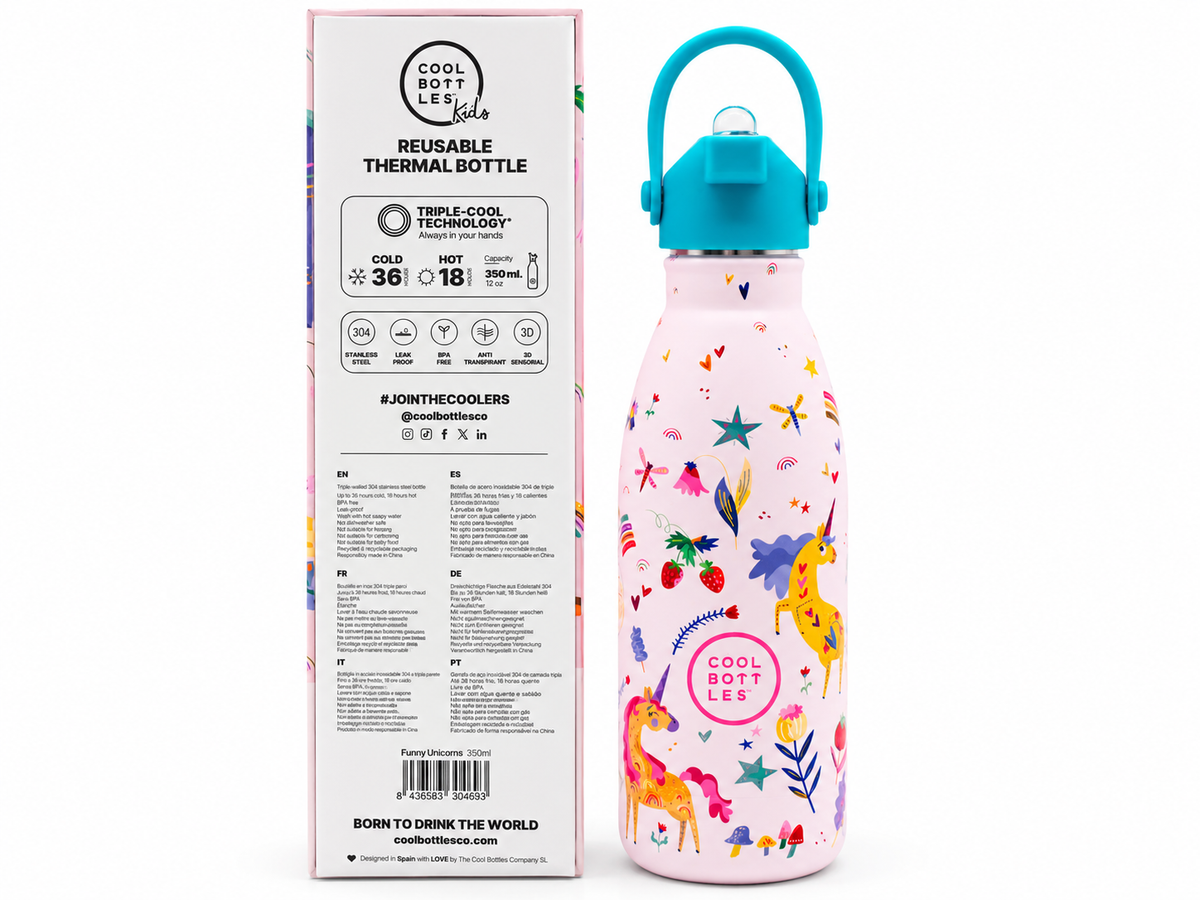 The Kids Bottle - Funny Unicorns 350ml