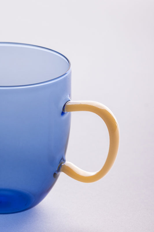 TAZA CRISTAL L AZUL