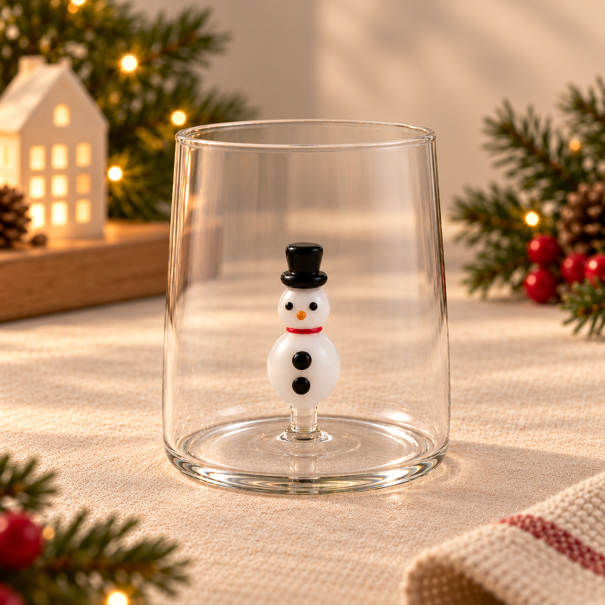 Vaso Muñeco de Nieve