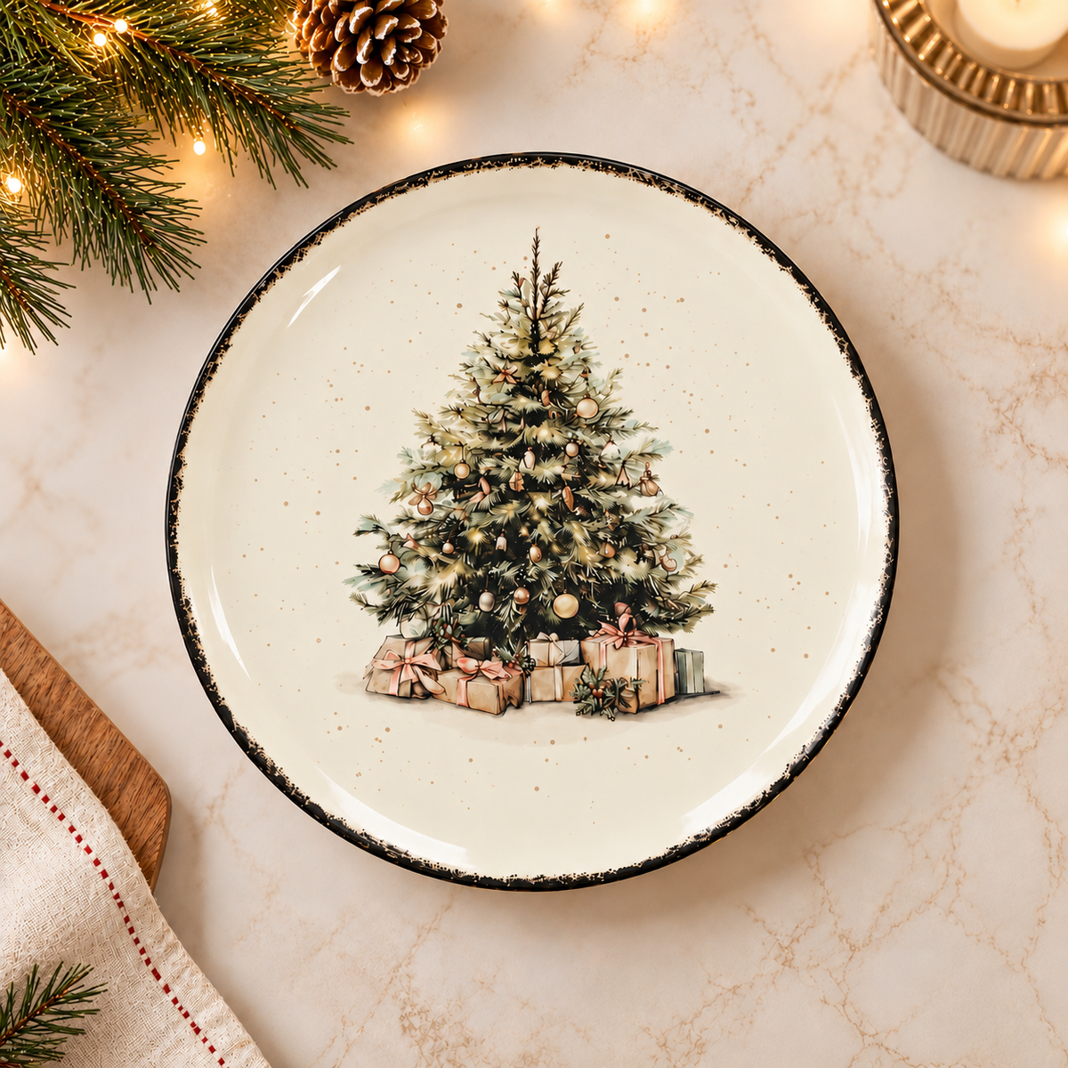 Vajilla Osito Navidad 18 pz