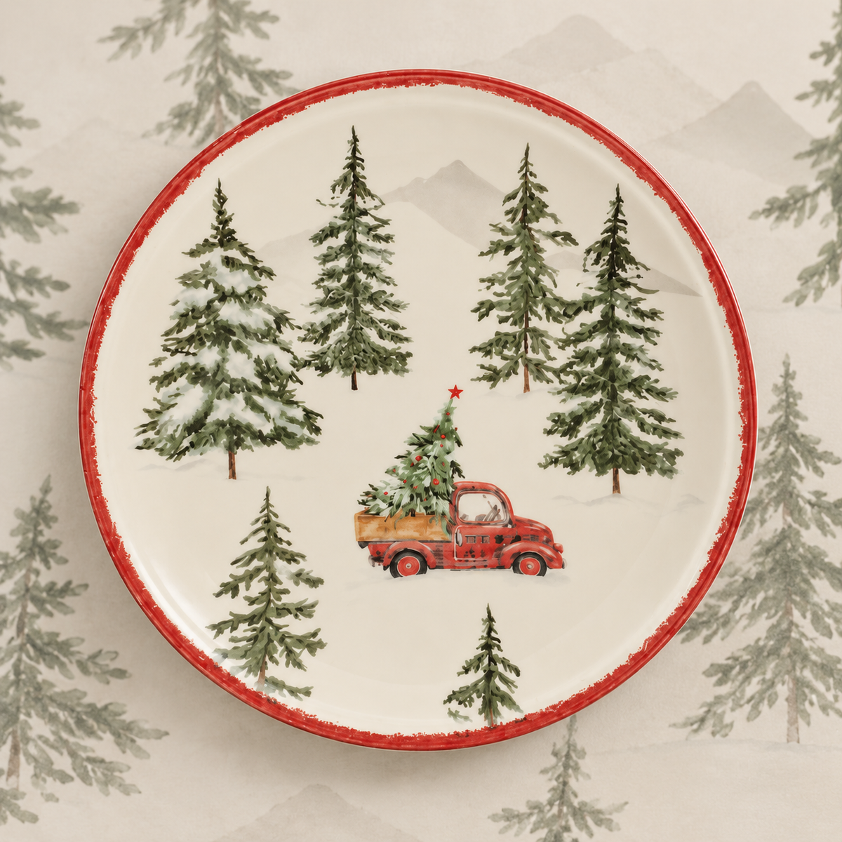 Vajilla 12 pz Árbol de Navidad