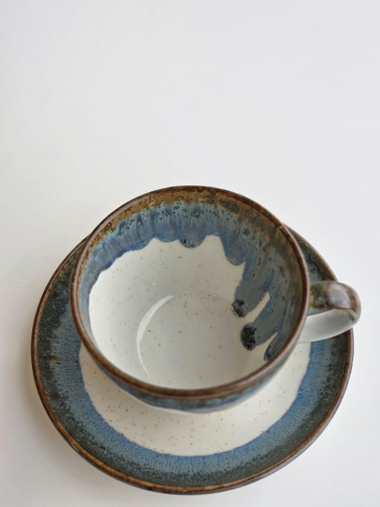 TAZA Y PLATO L AZUL
