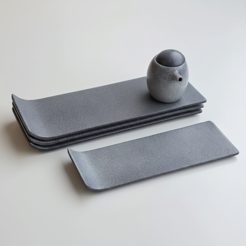 Bandejas cerámicas con taza