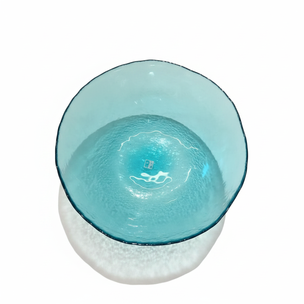Bowl turquesa cenital - fondo blanco