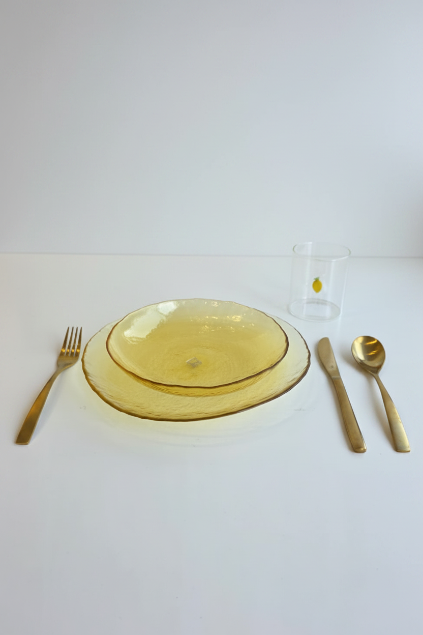 Composición amarilla fondo blanco