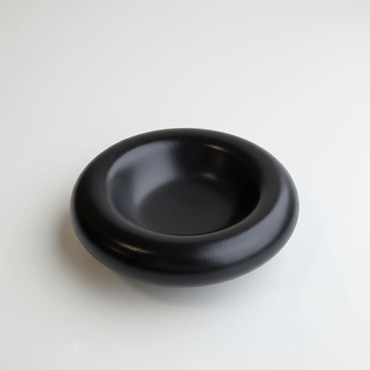 Cuenco negro detalle profesional