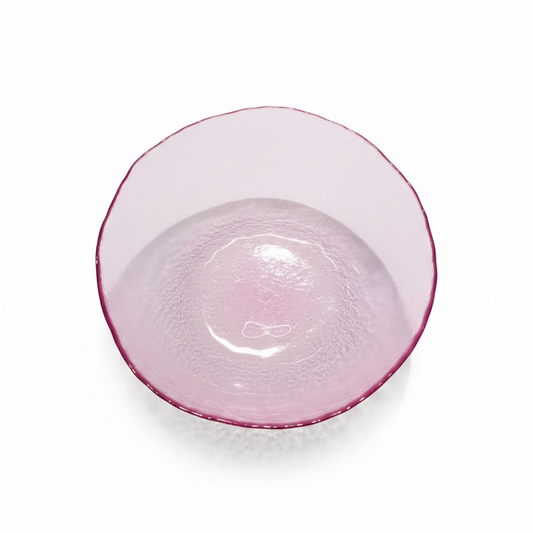 Cuenco rosa - cenital fondo blanco