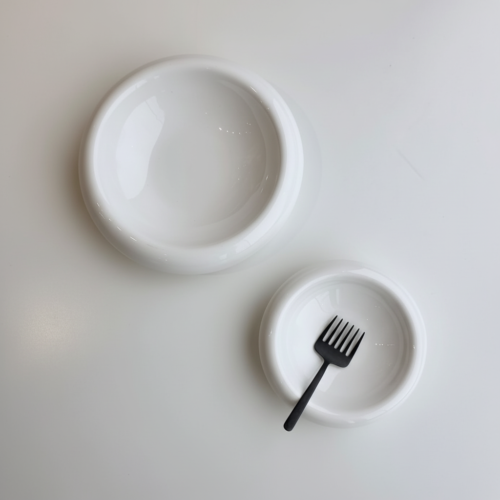 Cuencos cerámicos con tenedor