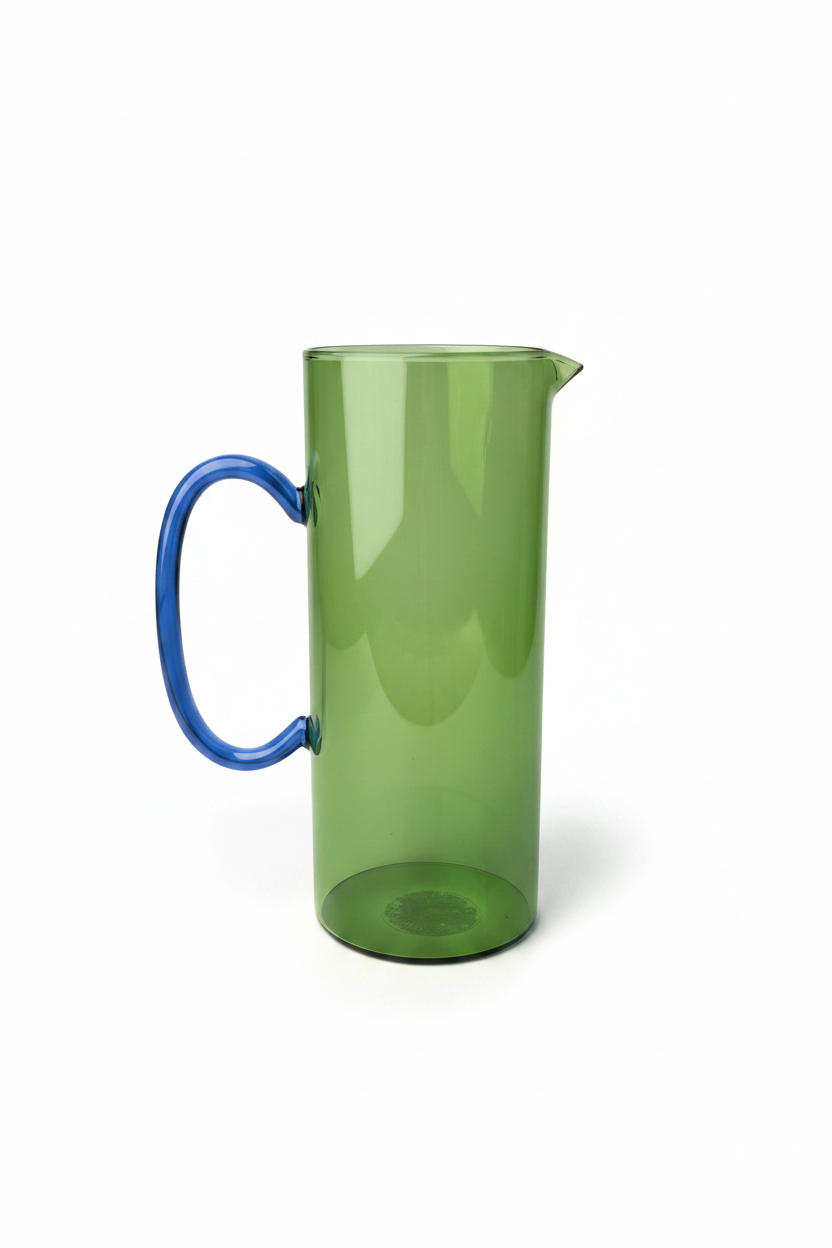 Jarra Verde Azul — Fondo Blanco
