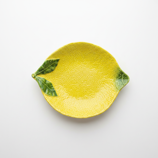 Lemon plate white luminous professional