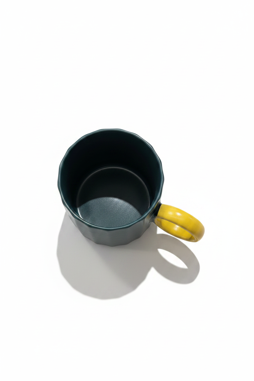 Mug teal cenital fondo blanco
