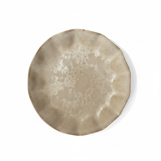 Plato cerámica cenital fondo blanco