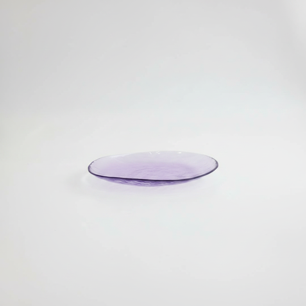 Plato lila vista lateral