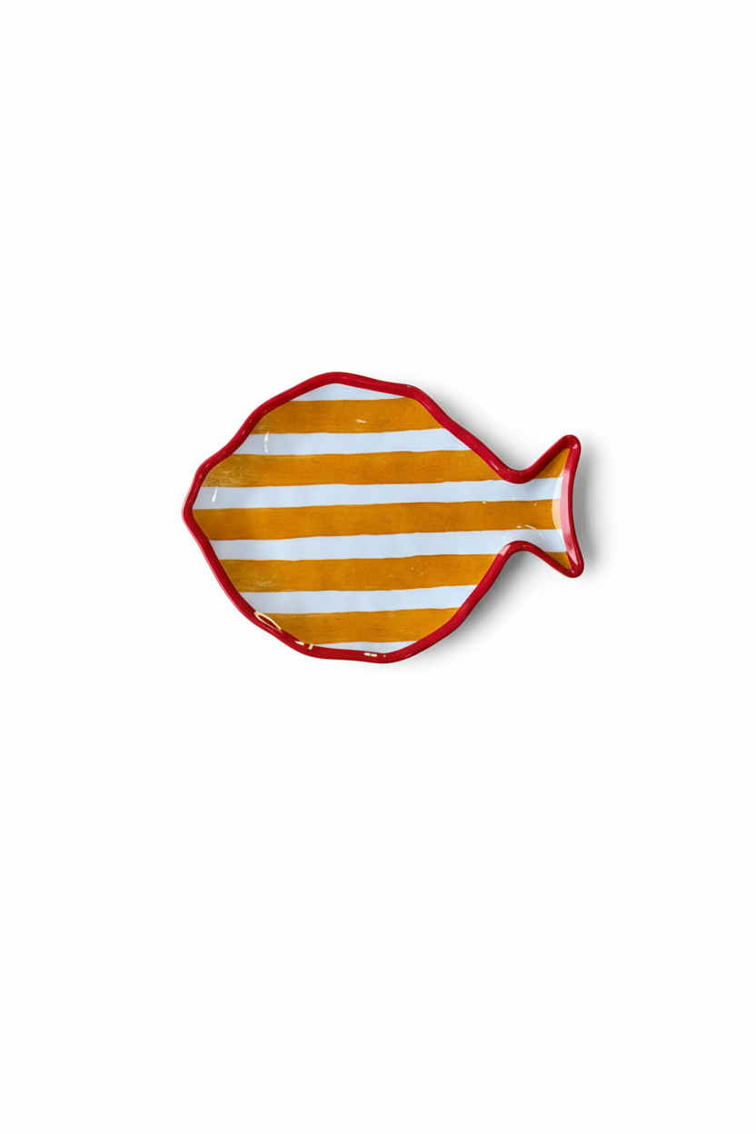 Plato pez pequeño mostaza - catálogo