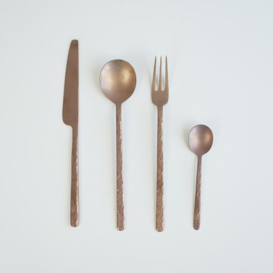 Set cubiertos rose gold mejorado