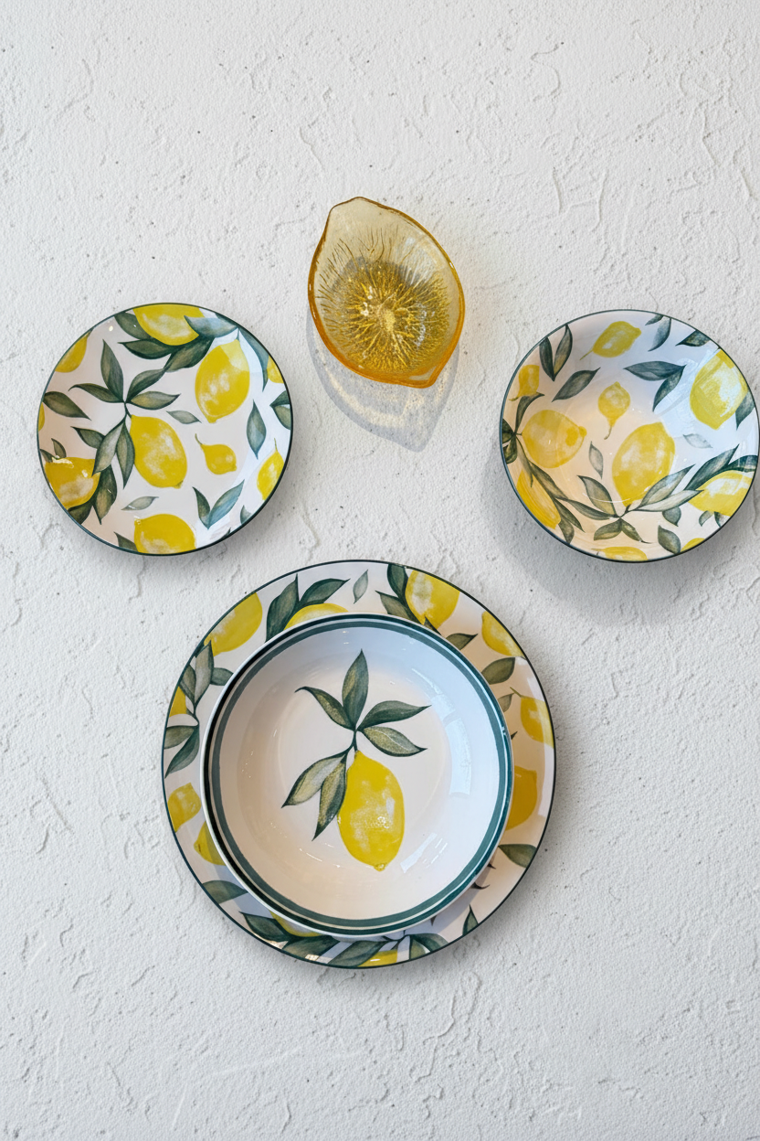PLATO POSTRE LIMONES