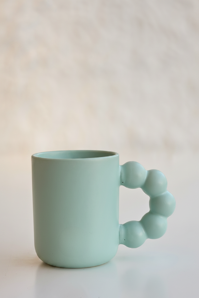 Taza cerámica celadón - vista general
