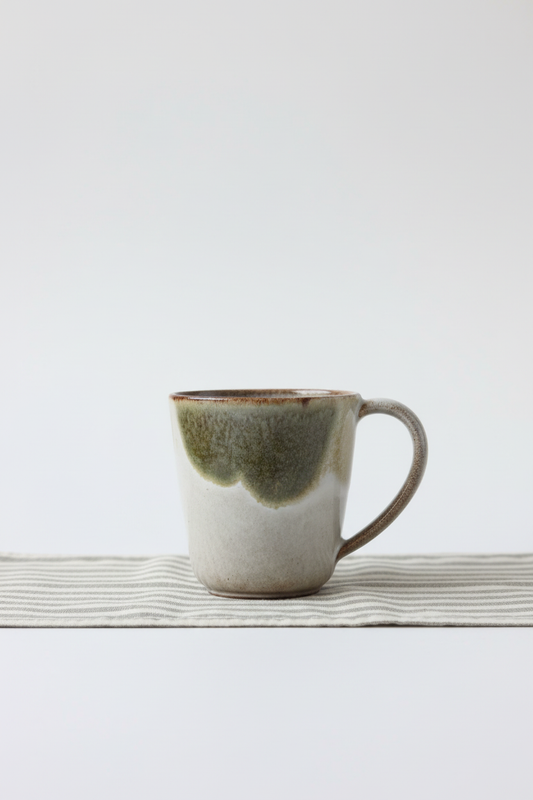Taza cerámica fondo blanco
