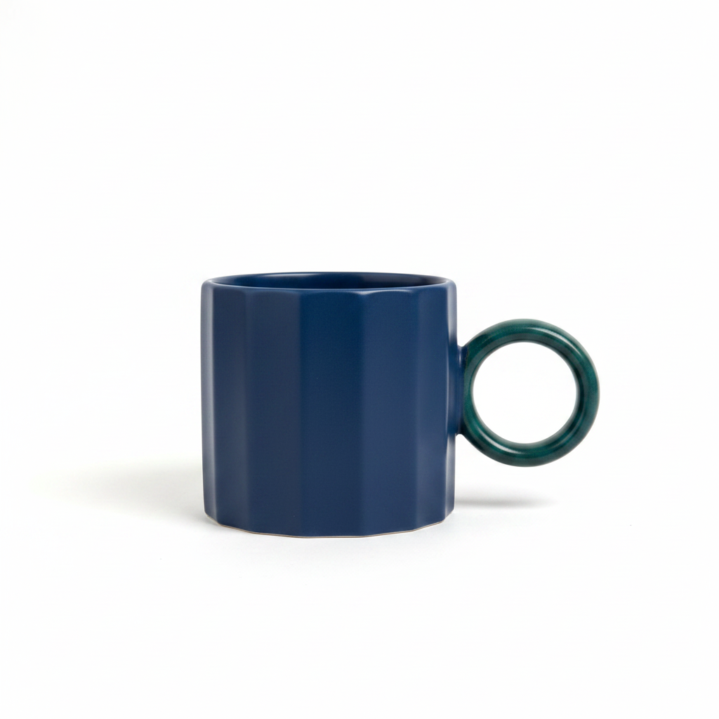Taza cerámica fondo blanco