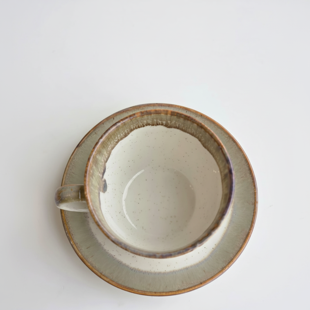 Taza con plato - Vista cenital