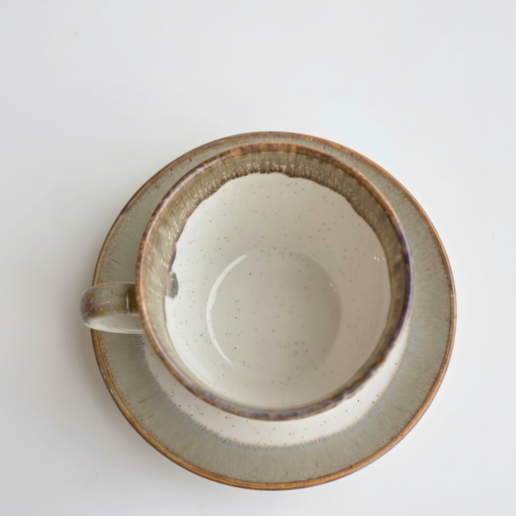 Taza con plato - Vista cenital