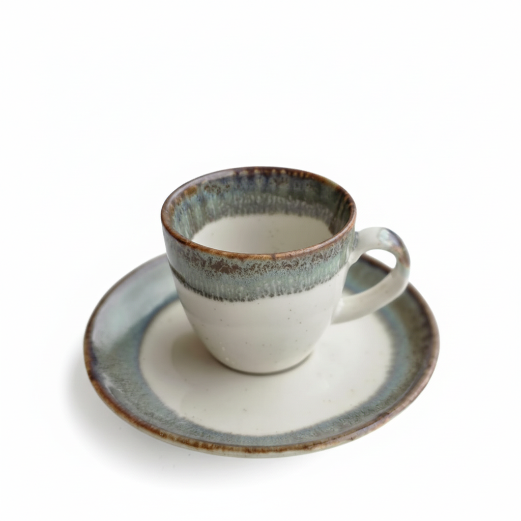 Taza y plato vista frontal