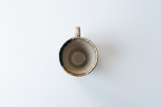 Vista cenital mug cerámico